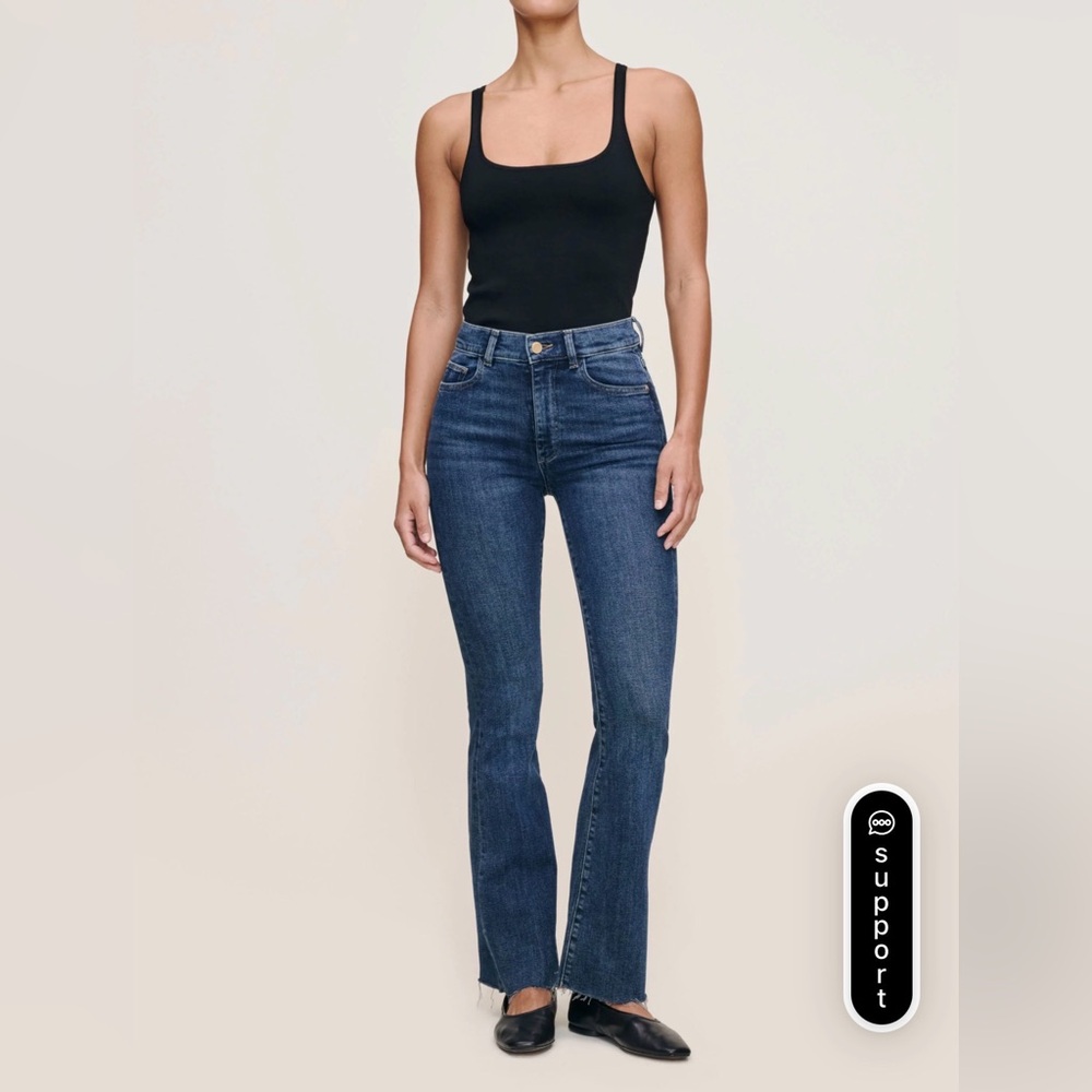 DL1961 Bridget Boot High Rise Instasculpt Jeans – Seacliff Wash 27💙 - Picture 14 of 16